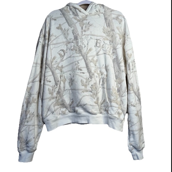 Dairy Boy Tops - Dairy Boy Woodland Hoodie Stitch Letter M Oversized Boyfriend Sold out Rare